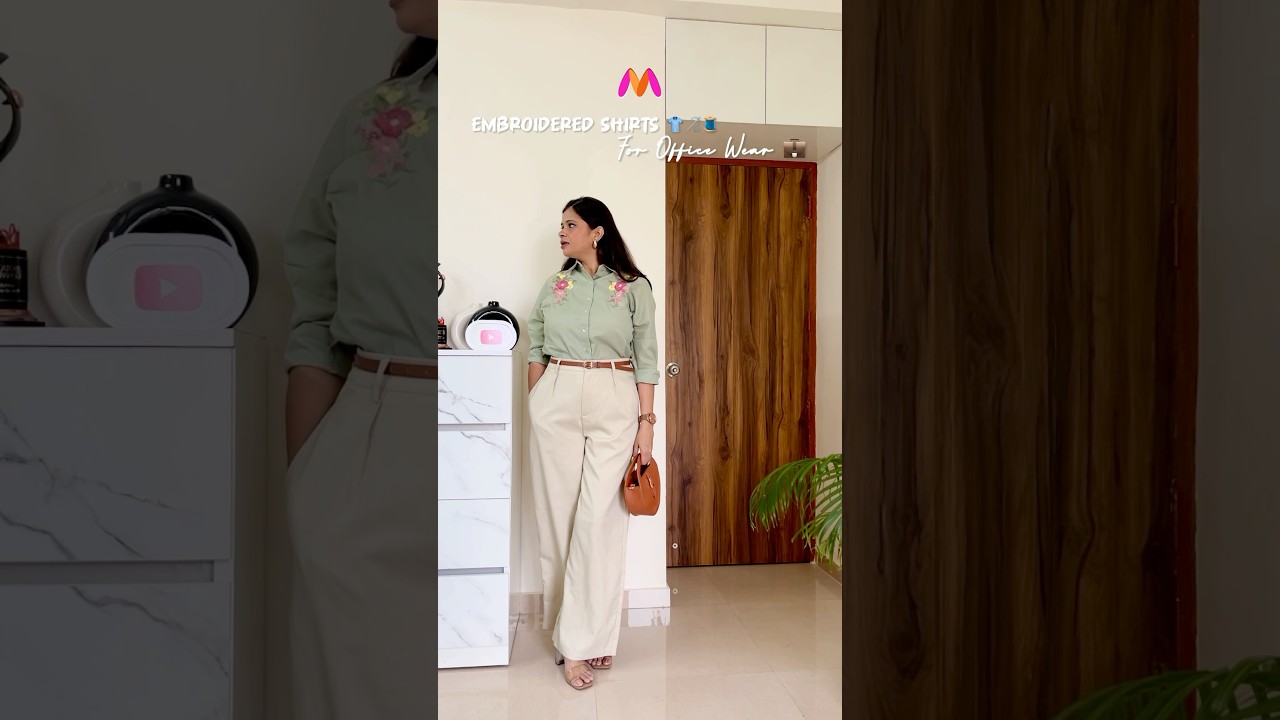 Embroidered Office Wear Casual Shirts 