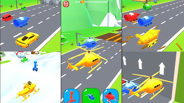 Top 6 Levels. 2023 Shape shifting game very cool and gnarly hyper casual game.#shapeshifting #games