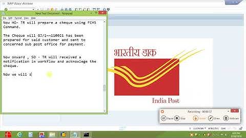 Cheque Request by SOs to HO Part 2 for Various Payments in SAP  CSI Indiapost