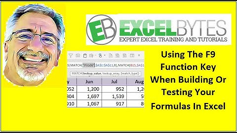 Using The F9 Function Key When Building Or Testing Your Formulas In Excel
