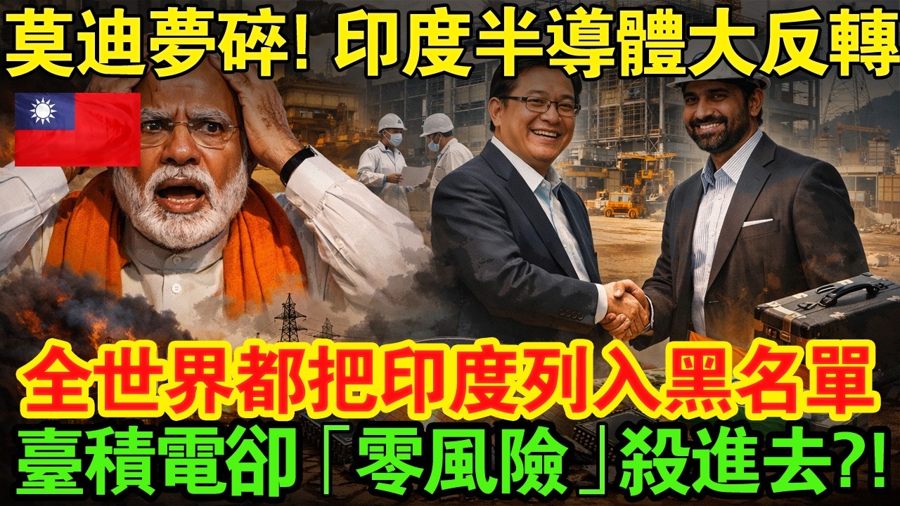 印度製造遮羞布被扯下！臺積電只當「技術包工頭」穩賺走人，三大致命硬傷讓莫迪晶片夢徹底淪為笑話，印度徹底淪為全球資本棄子！#taiwan #台灣 #台湾 #臺灣 #news