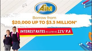 Interest Rates as low as 11% p.a. | Aim Financial Back to School Loan Special