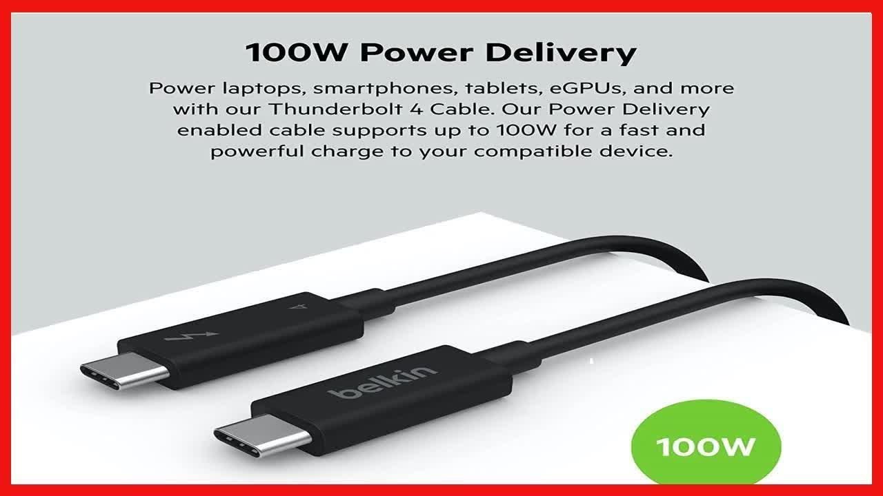 Belkin Active Thunderbolt 4 Cable (2M 6.6FT), USB Type C Connection