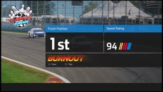NASCAR Heat            2       laps   on  roadcourse  using sticky tires and manual trans .  JRJ R