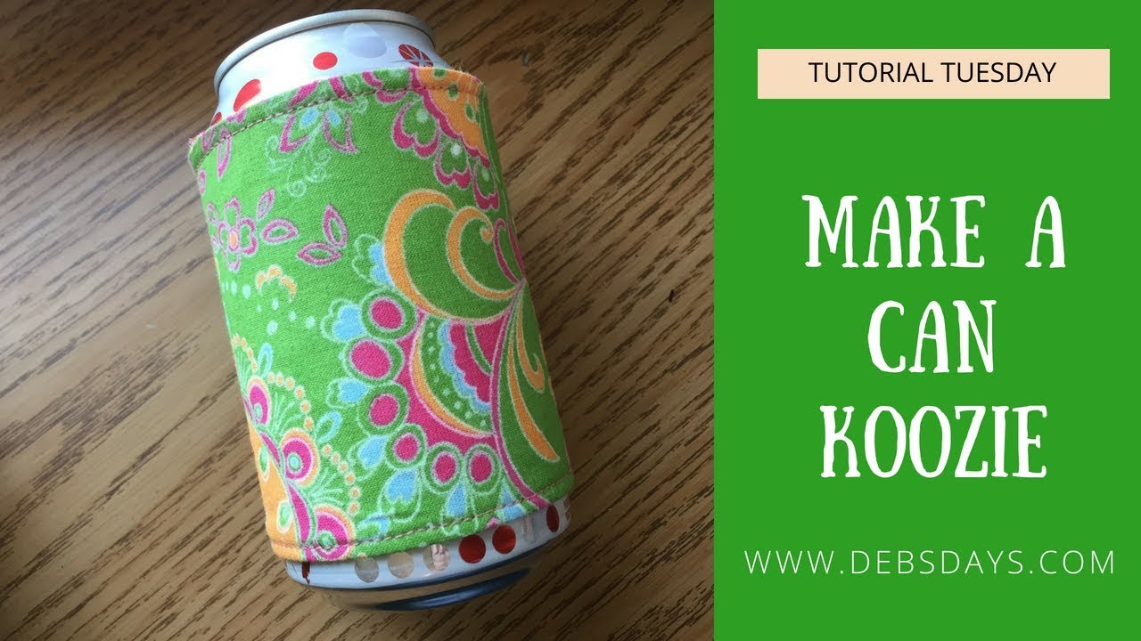 How to Sew a Quick and Easy Homemade Can Cozy Koozie - DIY Project 