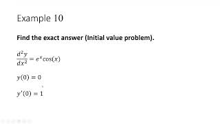 MATLAB: Exact solution of ODE and BVP