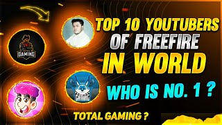 Top 10 Youtubers of Freefire In World 😱 || Freefire Youtubers with most Subscribers in World 🔥