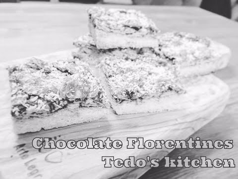 ASMR 料理の音 Coconut Chocolate Florentines Recipe チョコフロランタンの作り方