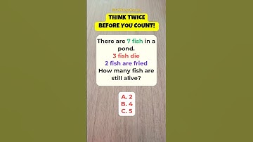 How many fish are still alive? shorts #maths #riddlemathzone #brainteaser