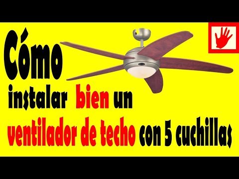 How to properly install a ceiling fan with light and remote control 5 blades