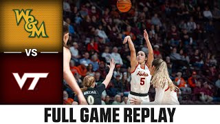 William & Mary vs. Virginia Tech Full Game Replay | 2023-24 ACC Women’s Basketball