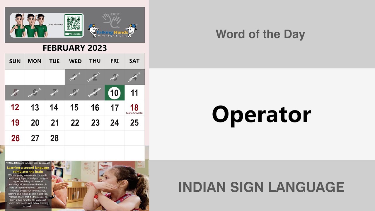 Operator (Noun) Word of the Day for February 10th - YouTube
