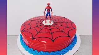 Easy to make a Spider man cake Decorating vedio//