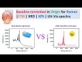 Baseline correction in origin for Raman |FTIR | XRD | XPS | UV-Vis spectra