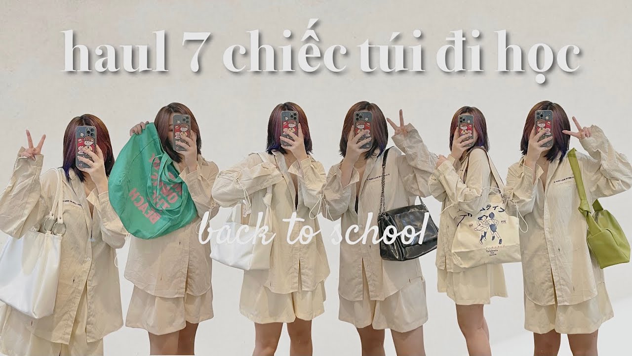 GIVEAWAY | HAUL 7 CHIẾC TÚI ĐI HỌC TỪ 99K CHO HỌC SINH - SINH VIÊN | kieuchinh2706