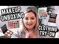 WOW! HUGE MAKEUP UNBOXING + CLOTHING TRY-ON | NEW MAKEUP RELEASES  + ONLINE THRIFTING??