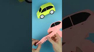 How to make paper car easy | DIY Paper craft #Shorts