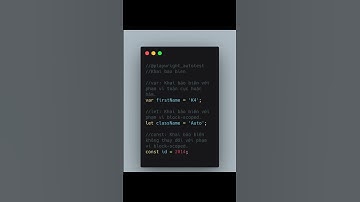 Javascript (part 1) - Khai báo biến và các loại datas 💜 #javascript #js #code #automationtesting