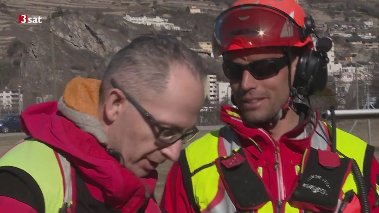 3sat - Die Bergretter - Helikopterbasis der Air Glacier