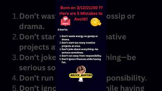 Born on 3? Here are 5 mistakes to AVOID! #shortsfeed #astrology #shorts #number3