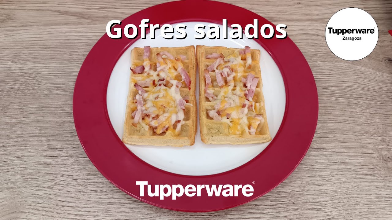 Receta gofres salados bacon y queso