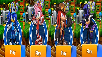 SONIC DASH - SLUGGER SONIC VS ALL STAR AMY VS TREASURE HUNTER KNUCKLES VS VAMPIRE SHADOW