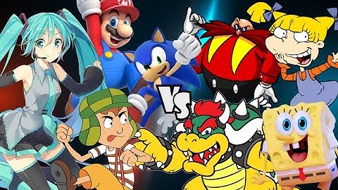 MUGEN Request 1016: Chavo, Hatsune Miku, Sonic, Mario VS SpongeBob, Angelica, Robotnik, Bowser