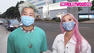 ZHC \& Michelle Chin Speak On Painting The Hype House Bus \& More While Arriving To BOA Steakhouse