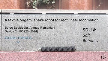 A textile origami snake robot for rectilinear locomotion | Device (2024)