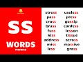 English phonics  ss words with example sentences