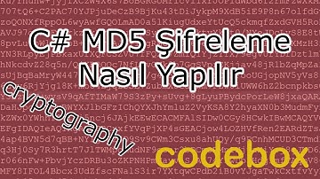 C# Md5 Şifreleme Yapımı [ Code Box ]