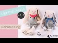 Nähanleitung  und Schnittmuster "Liebhab-Hase"  süßer Schmuse-Hase