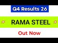 Rama Steel Tubes Q4 Results | Rama Steel Share Latest News | Rama Steel Results | Rama Steel Tubes