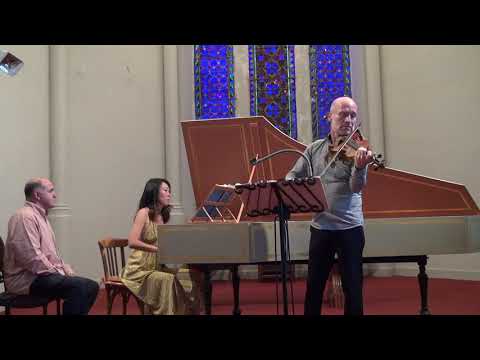 Bach violin harpsichord sonata, movement I, BWV1016 Gilles Colliard, violin, Heidi Tsai, harpsichord