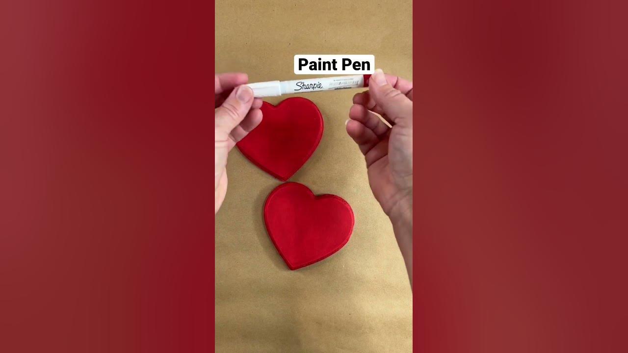 PAINTED - Wooden Hearts