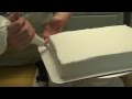 Icing a Quarter Sheet Cake with an Easy Icer and adding two borders!