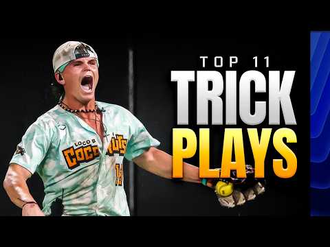 Banana Ball highlight video thumbnail: Top 11 TRICK Plays: TRIPLE Trick Play DOUBLE Play... at #2?!