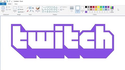 How to draw the Twitch logo using MS Paint | How to draw on your computer