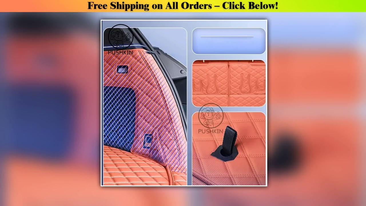 For BYD Sealion 8 ATTO 8 TANG L 2025 2026 PU Leather Car Boot Mat Rear Trunk cushion Mat Cargo