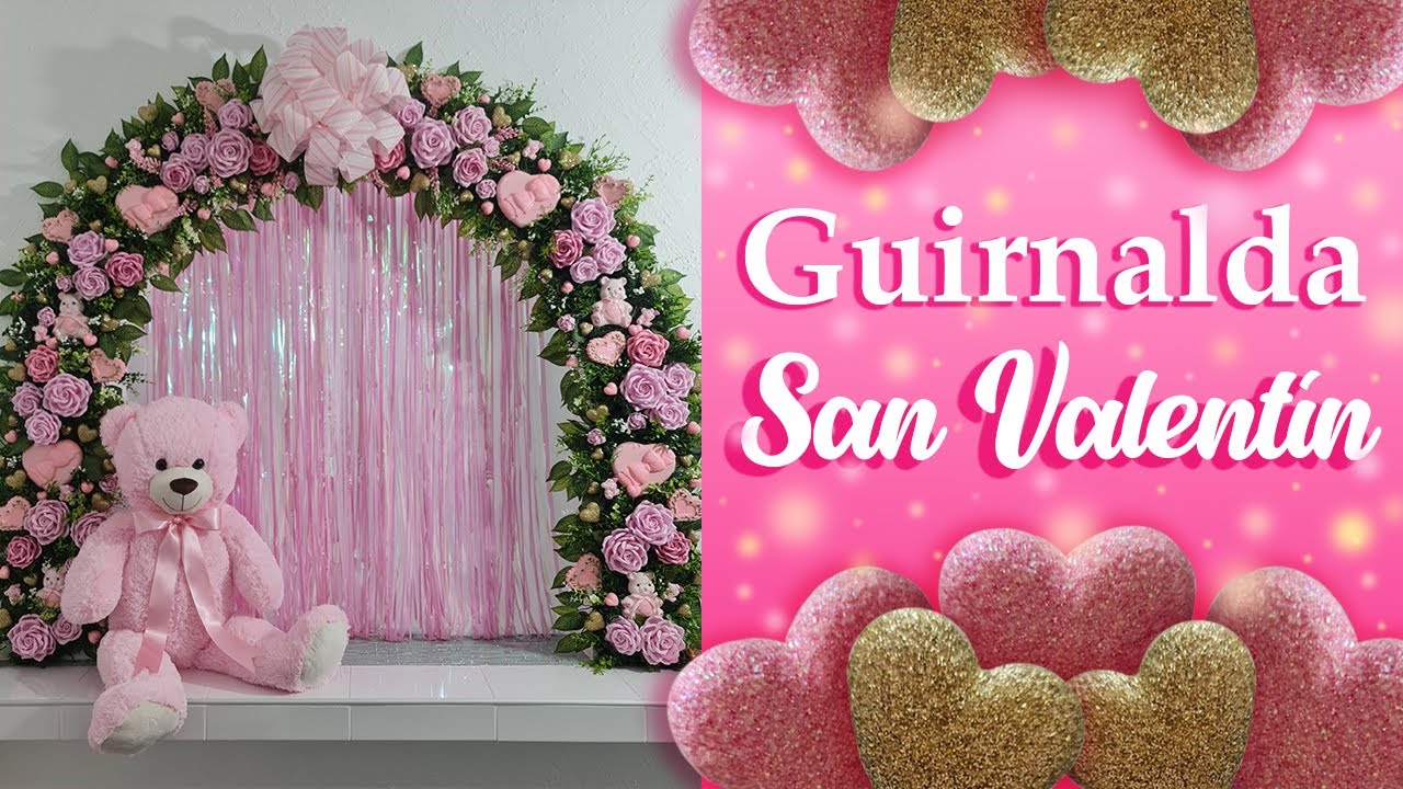 Гирлянда ко Дню святого Валентина 2026 🎀 Украшения ко Дню святого Валентина 🎀 Цветочная арка, сер...