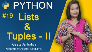 #19 - Python List | Python Tuple | Python Sequences | Part 2