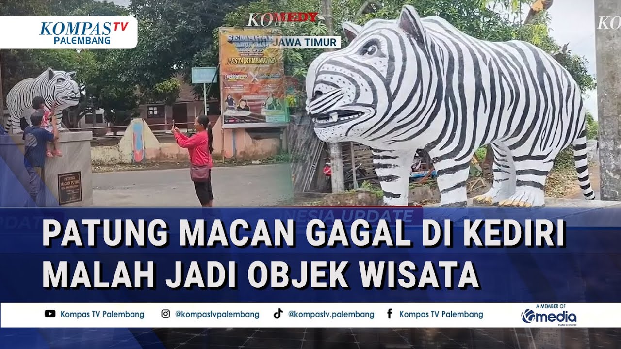 Viral! Patung Macan 'Gagal' di Kediri Dibuat Pakai Dana Pribadi Kepala Desa, jadi Objek Wisata