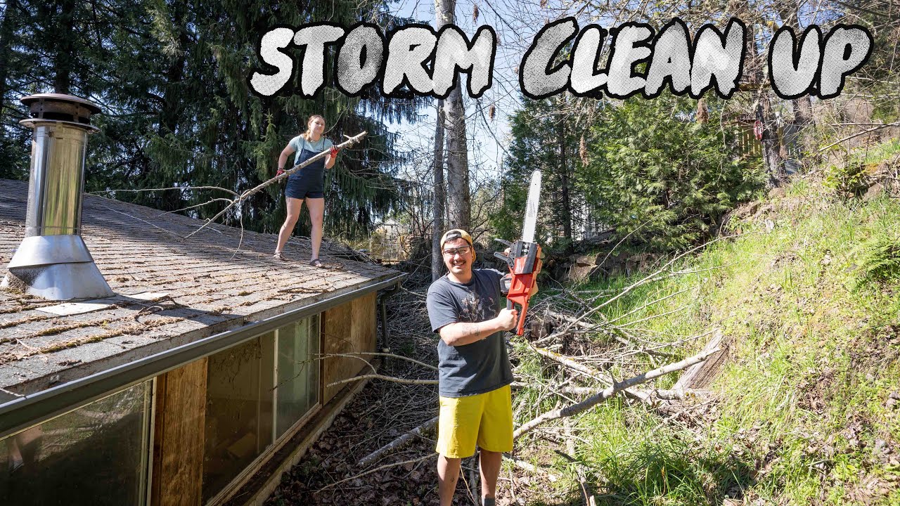 Ice Storm Disaster Clean Up and Burning - YouTube