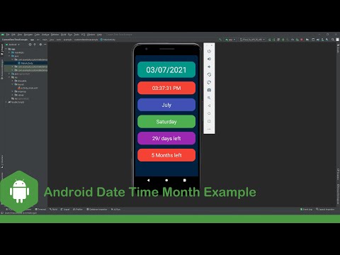 Android Date Time Month Tutorial | Android Studio