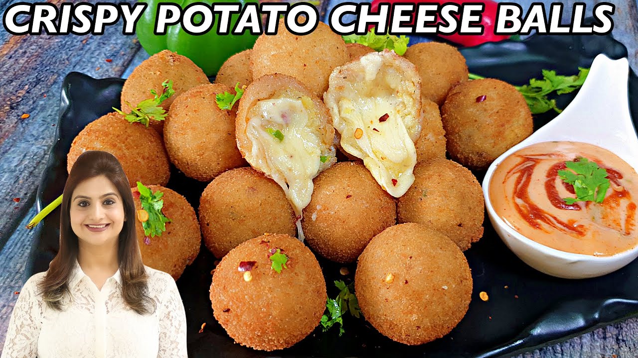 Crispy Potato Cheese Balls - Perfect Cafe Style Crispy & Cheesy Potato Snack | Kanak