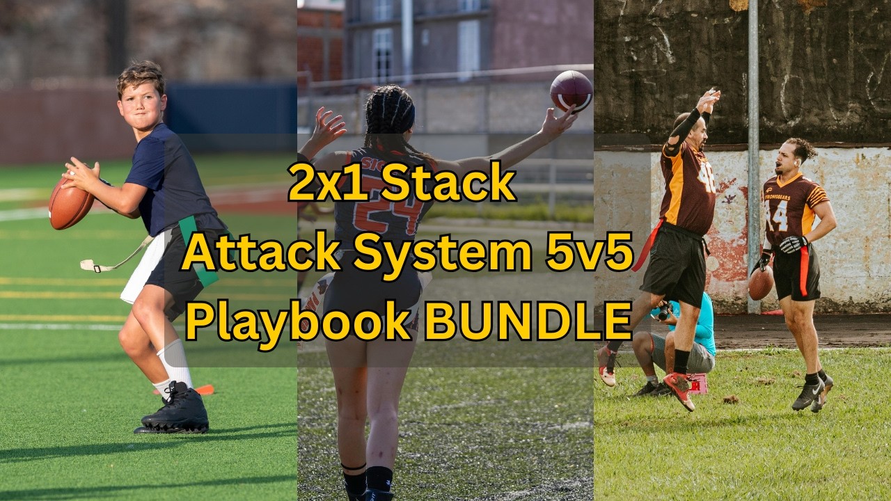 5v5 Stack Attack System Playbook Bundle for Flag Football - YouTube