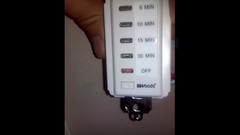 Installing a woods timer for a bathroom fan