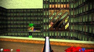 Doom Ultimate (jDoom) 100% walkthrough - Level E1M4 all secrets (HD)