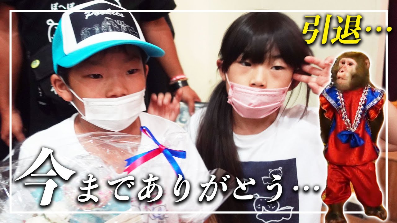 【引退】感動のラスト公演😭お猿のカイくんを大好きな息子が、緊張しすぎて…😢💦【#プーキーズ #千秋楽 #引退 】