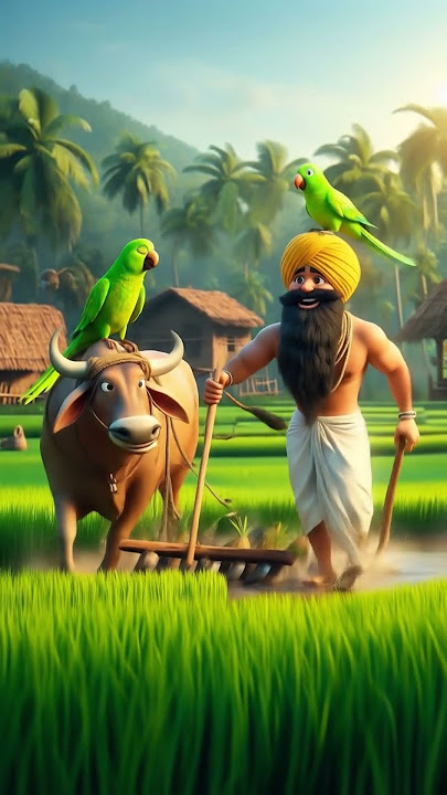 'Kisan Aur Totay Ka Jadoo – Gaon Ka Sabse Mehnga Aur Khoobsurat Bagh!' 🌸🦜✨ @ZiddiZinger